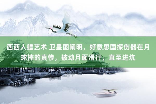 西西人軆艺术 卫星图阐明，好意思国探伤器在月球摔的真惨，被动月面滑行，直至进坑