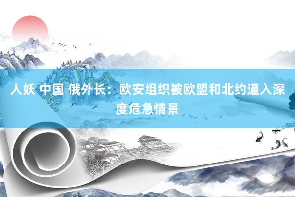 人妖 中国 俄外长：欧安组织被欧盟和北约逼入深度危急情景