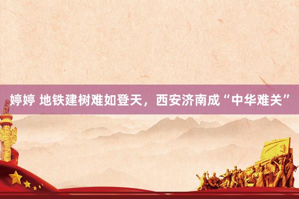 婷婷 地铁建树难如登天，西安济南成“中华难关”