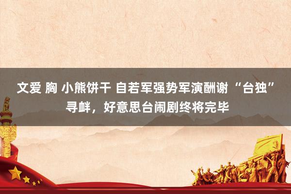 文爱 胸 小熊饼干 自若军强势军演酬谢 “台独” 寻衅，好意思台闹剧终将完毕