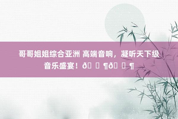 哥哥姐姐综合亚洲 高端音响，凝听天下级音乐盛宴！🎶🎶